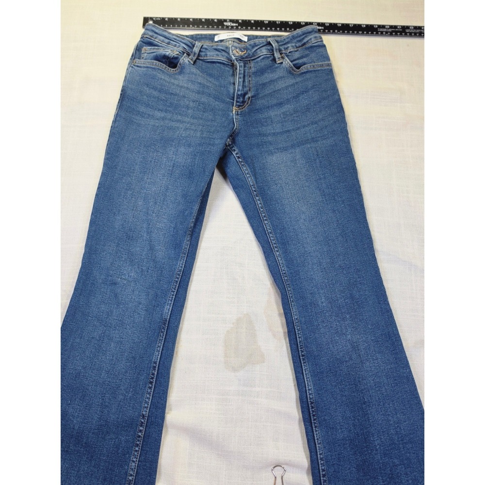 MNG Mango Womens Straight Leg Denim Jeans Medium Wash Blue Size 6 1674